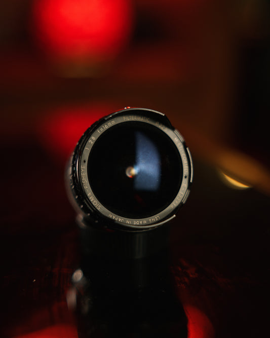 Sigma Filtermatic canon fd fisheye 16mm f2.8  lens [Has extreme closeup!]