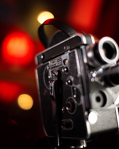 Bolex H16 w/ 25mm f1.4 lens (75mm not working perfectly, is a free gift)
