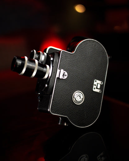 Bolex H16 w/ 25mm f1.4 lens (75mm not working perfectly, is a free gift)
